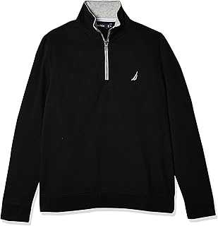 Men's Solid 1/4 Zip Fleece Sweatshirt