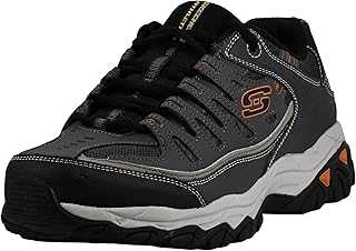 Men's Afterburn M. Fit Fashion Sneakers – Leather Upper, Memory Foam Insole, Rubber Outsole