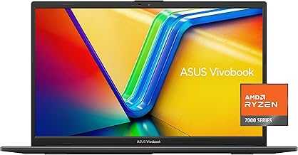 Vivobook Go 15.6” FHD Slim Laptop, AMD Ryzen 3 7320U Quad Core Processor, 8GB DDR5 RAM, 128GB SSD, Windows 11 Home, Fast Charging, Webcam Sheild, Military Grade Durability, Black, E1504FA-AS33