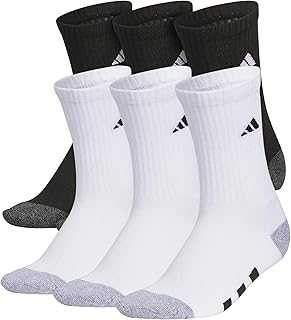 Unisex Kids Crew Socks for Boys and Girls Youth (6-pack) Athletic Cushioned and Comfortable, Tall Mid-calf
