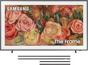 QN75LS03DAFXZA 75 Inch The Frame 4K Smart Quantum HDR TV with a VG-SCFA75BWB 75 Inch The Frame Customizable Bezel - Modern Brown (2024)