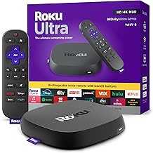 Ultra - Ultimate Streaming Player - 4K Streaming Device for TV with HDR10+, Dolby Vision & Atmos - Bluetooth & Wi-Fi 6- Rechargeable Voice Remote Pro with Backlit Buttons - Free & Live TV