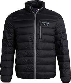 Mens Winter Jacket - Windproof Water Resistant Quilted Winter Coat - Lightweight Insulated Puffer Jacket for Men