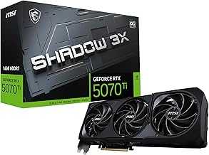Gaming RTX 5070 TI 16G Shadow 3X OC Graphics Card (16GB GDDR7, 256-bit, Extreme Performance: 2497 MHz, DisplayPort x3 2.1a, HDMI 2.1b, NVIDIA Blackwell Architecture)