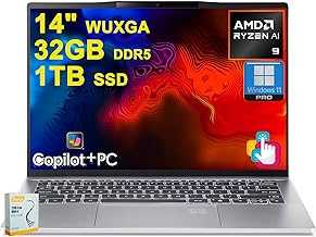 Swift 14 Portable Copilot+ AI PC Laptop | 14" WUXGA Matte Touch | AMD 10-core Ryzen AI 9 365 (Up to 50 NPU TOPS - Up to 73 GPU TOPS) | 32GB DDR5 1TB SSD | Backlit Wi-Fi7 Win11Pro w/DLCA Accessory