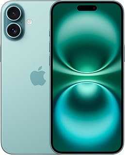 Apple iPhone 16, US Version, 128GB, Teal - Unlocked (Renewed)