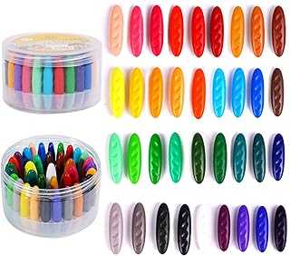 Peanut Crayons for Kids 36 Colors Washable Toddler Crayons, Non-Toxic Baby Crayons for Ages 2-4, 4-8 - Large Crayons for Toddlers 1-3, Coloring Art Supplies, Back to School Gift for Boys&Girls