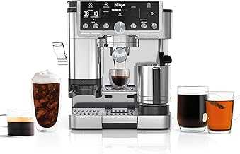 Luxe Café Pro Series, Espresso Machine, Drip Coffee, Cold Brew, Hot Water, Integrated Tamper, Built-in Grinder, Hands-Free Frother for Cappuccinos, Lattes, Americanos, Dairy or Non-Dairy, ES701