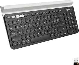 K780 Multi-Device Wireless Keyboard for Computer, Phone and Tablet – FLOW Cross-Computer Control Compatible - Speckles, White