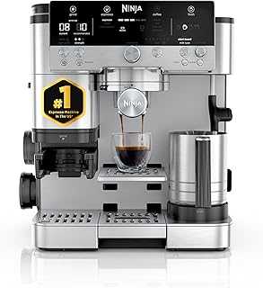 Luxe Café 3-in-1 Espresso, Drip Coffee and Cold Brew Machine | Intergrated Coffee Grinder, Milk Frother, Assisted Tamper & Built-In Espresso Accessory Storage | Stainless Steel | ES601