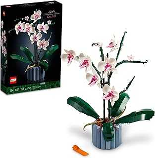 Botanicals Orchid - Artificial, Fake Indoor Flowers Building Set for Home, Kitchen, Desk Decoration, Adults Ages 18+ - Gift for Birthdays - 10311