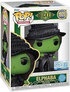 Pop! Movies: Wicked Pt. 2 - Elphaba - Glitter - Amazon Exclusive - Collectable Vinyl Figure - Gift Idea - Official Merchandise - Toys for Kids & Adults - Movies Fans - Figure for Collectors