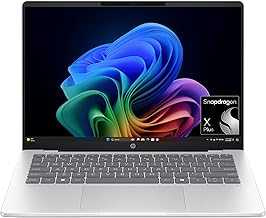 OmniBook 5 14 inch Next Gen AI PC, OLED Display, Snapdragon X Plus X1P-42-100, 16 GB RAM, 1 TB SSD, Qualcomm Adreno GPU, Windows 11 Home, Copilot+ PC, Glacier Silver, 14-he0099nr