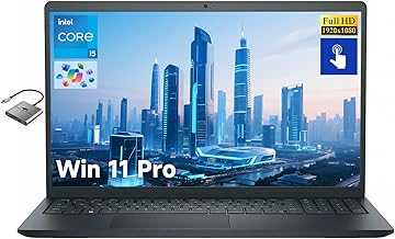 Inspiron 15 Business Laptop, 15.6" FHD Touchscreen, Intel 10-Core i5-1334U, 16GB RAM 512GB SSD Wi-Fi 6, Win 11 Pro, Laptop Computer for Work School Home Office Professional Use