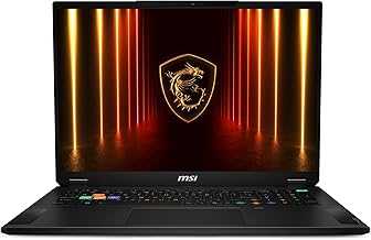 Stealth 18 HX AI 18” 240Hz QHD+ Gaming Laptop: Intel Ultra 9-275HX, NVIDIA Geforce RTX 5070Ti, 64GB DDR5, 2TB NVMe SSD, Wi-Fi 7, Win 11 Pro: Black A2XWHG-029US