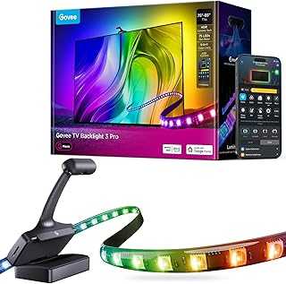 TV Backlight 3 Pro with HDR Triple Camera, 16.4ft 5-in-1 RGBWWIC LED Strip Lights That Change with 75-85 Inch TVs, 75LEDs/m, Supports AI Filter, Smart App and Voice Control, DreamView Sync