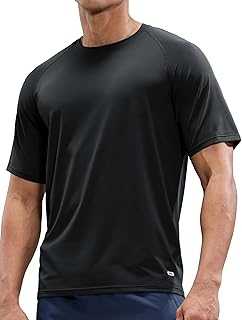 Men's Dry Fit Workout T-Shirts Athletic Running Tee Short Sleeve Crew Neck Gym Tops, Polyester, Moisture Wicking