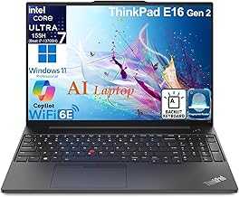 ThinkPad E16 Gen 3 Business Laptop Computer, Intel 16-Core Ultra 7 255H (Beat i9-13900H), 32GB DDR5 RAM, 2TB PCIe SSD, 16" FHD+, WiFi 6E, Bluetooth 5.3, Webcam, Numeric Keypad, Windows 11 Pro