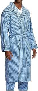 Men's Long Sleeve Lightweight Cotton Woven Robe