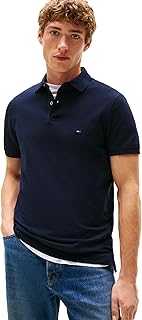 Mens Short Sleeve Polo Shirts in Regular Fit with Stretch and Organic Pique Cotton