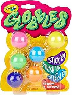 Globbles Fidget Toy (6ct), Sticky Stress Ball for Adults & Kids, Classroom Fidget Toys, Calming Sensory Toys for Stress Relief, Back to School Gifts