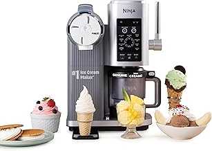 CREAMi Scoop & Swirl Ice Cream and Soft Serve Maker, Sorbet, Milkshake, Frozen Yogurt, Low Calories Program & More, 13-in-1, Soft Serve Handle & (2) CREAMi 2-in-1 16oz Pints, NC701