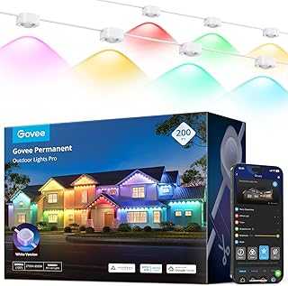 Permanent Outdoor Lights Pro, 200ft with 120 RGBIC LED Lights for Daily and Accent Lighting, 75 Scene Modes for Outdoor Decor, IP67 Waterproof, Works with Alexa, Google Assistant, Matter, White