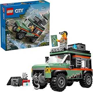 City Off-Road 4x4 Mountain Truck Toy - Building Toy Set for Kids, Boys and Girls, Ages 6+ - Fun Gift Idea for Birthdays and Holidays - with Adventurer Minifigure and Accessories - 60447