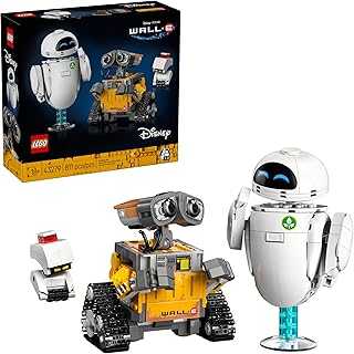 Disney & Pixar Wall-E & EVE Building Set for Adults, Ages 18+ - Home Office, Book Shelf, or Room Decor for Disney Fans - Gift Ideas for Men & Women - 43279