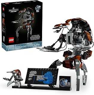 Star Wars Droideka Model for Build and Display, Collectible Brick Built Destroyer Droid Figure for May The 4th Be with You Décor, Star Wars Fan Gift Idea for Adults or Any Collector, 75381