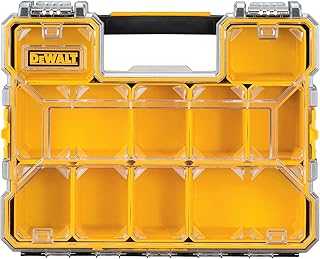 Small Parts Organizer, Hardware Storage Box with Removable Dividers, 10-Compartment (DWST14825)