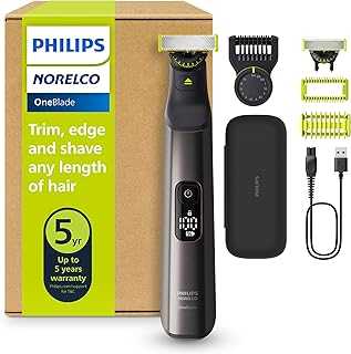 Philips Norelco OneBlade 360 Pro Face + Body, Hybrid Electric Beard Trimmer, Shaver and Bodygroomer, with 360 Blade Technology, Model QP6552/90