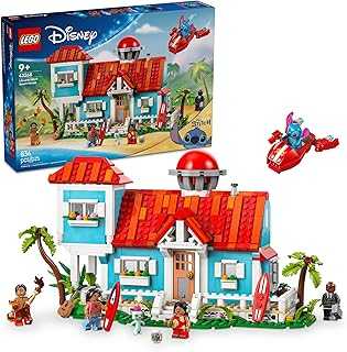 Disney Lilo and Stitch Beach House Toy - Building Playset for Kids, Girls and Boys, Ages 9+ - Includes 5 Minifigures - Disney Gift Idea for Fans of Lilo & Stitch Movie - 43268