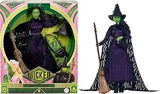 Universal Wicked Deluxe Elphaba Fashion Doll & Accessories, Movie-Inspired Look with Braided Hair & Posability