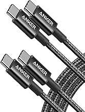 USB C to USB C Cable (6FT, 2Pack), Type-C 100W Charger Cord Fast Charging for iPhone 16 Series,MacBook Pro 2020,Pixel and More(Black)