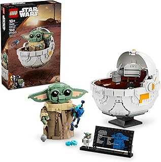 Star Wars Grogu with Hover Pram Building Toy Set - Star Wars Toy for Kids, Boys & Girls, Ages 10+ - Gift Idea for Birthday - 75403