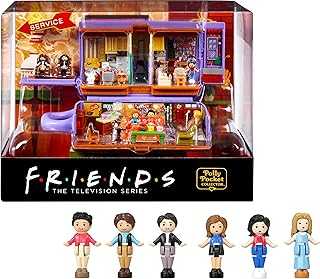 Friends Compact Playset with 6 Character Dolls & 9 Accessories, Coffee Cup Exterior, Collectible Toy