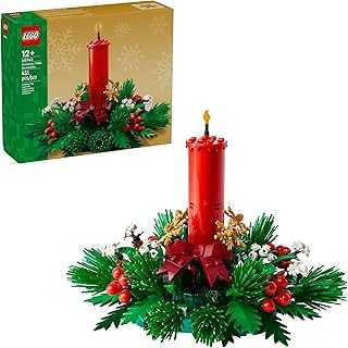 Christmas Table Decoration Building Toy for Kids - Brick-Built Holiday Centerpiece & Festive Room Decor - Christmas Craft for Girls & Boys, Ages 12+ - Gift Idea for Families - 40743