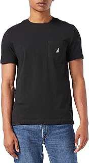 Men's Solid Crew Neck Short-Sleeve Pocket T-Shirt