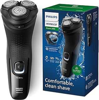 Philips Norelco Shaver 2400 Series, Wet and Dry Electric Shaver, Pop-up Trimmer, P-Cap, Deep Black, Model X3001/90