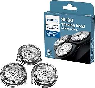 Philips Norelco SH30/52 Shaving Heads, Compatible with Philips Shavers Series 1000, 3000 and 5000, Powerful Performance, Self-Sharpening, 3 Pieces, Model SH30/52