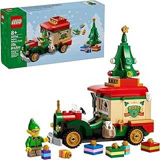 Santa’s Delivery Truck Building Toy for Kids - Construction Set for Play or Christmas Decor - Building Blocks for Girls & Boys, Ages 8+ - Holiday Craft Ideas for Families - 40746