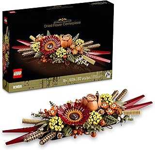 Icons Dried Flower Centerpiece Building Sets for Adults, Ages 18+ Years - Fall & Thanksgiving Decorations for Dinner Table or Mantel - 10314