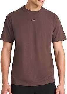 Mens Premier Embroidery Short Sleeve Crewneck T-Shirt, Standard Fit, Lightweight Stretch Cotton Fabric