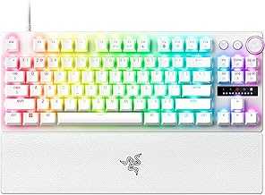 Huntsman V3 Pro TKL Wired Analog Optical Esports Keyboard with with Snap Tap Mode Rapid Trigger and Adjustable Actuation - White