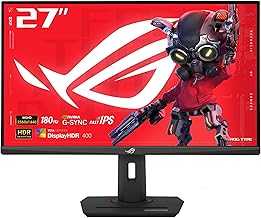 ROG Strix 27” QHD (2560x1440) HDR400 USB-C Gaming Monitor (XG27ACS), 180Hz,1ms, Fast IPS, 133% sRGB, Extreme Low Motion Blur Sync, G-Sync Compatible, DisplayWidget, Tripod Socket, 3 Year Warranty