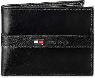 Men's Classic Bifold Wallet with ID Window and Multiple Card Slots