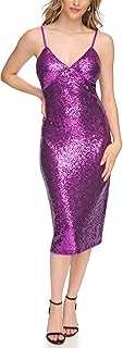 Womens Sequin Sleeveless Stretch Dress