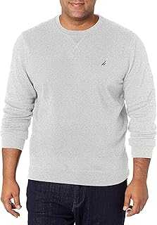 mens Basic Crew Neck Fleece Sweatshirt