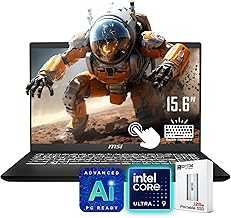 Modern 15H Business Laptop, 15.6" FHD Touchscreen Laptop, Intel Core Ultra 9 185H(Beats i9-13900H, 5.1 GHz), AI Ready, Backlit Keyboard, Wi-Fi 6E, Windows 11 Pro, Black(32GB DDR5 RAM | 1TB SSD)